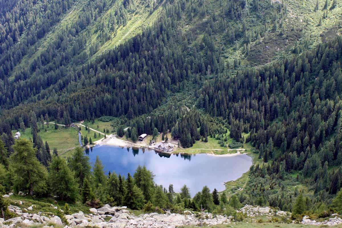 lago Nambino visto dall'alto