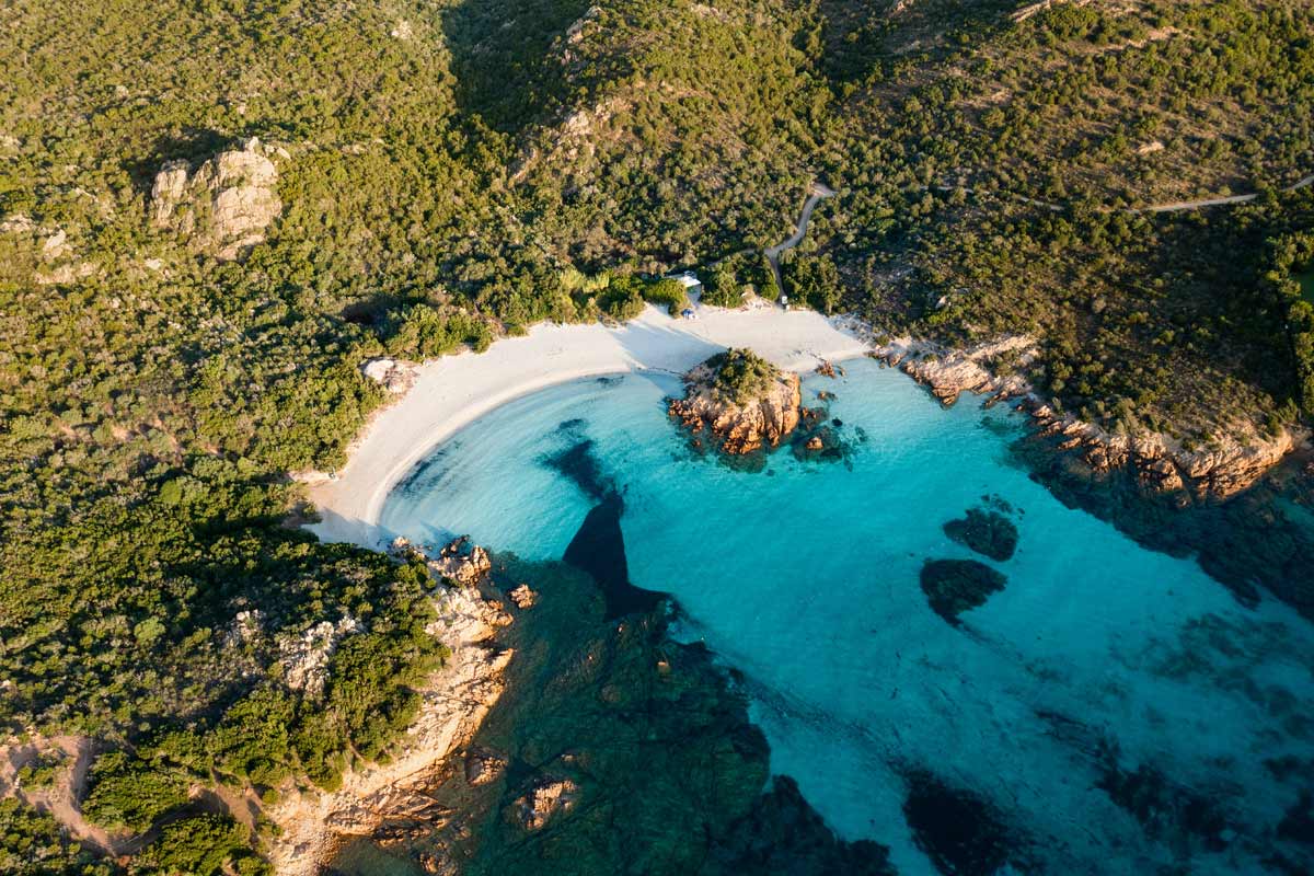 spiaggia del Principe vista dall'alto