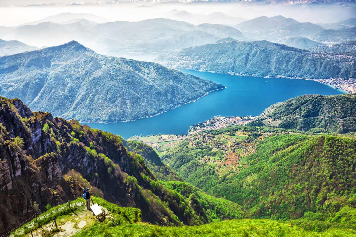 vista sul lago di Lugano dal Monte Generoso