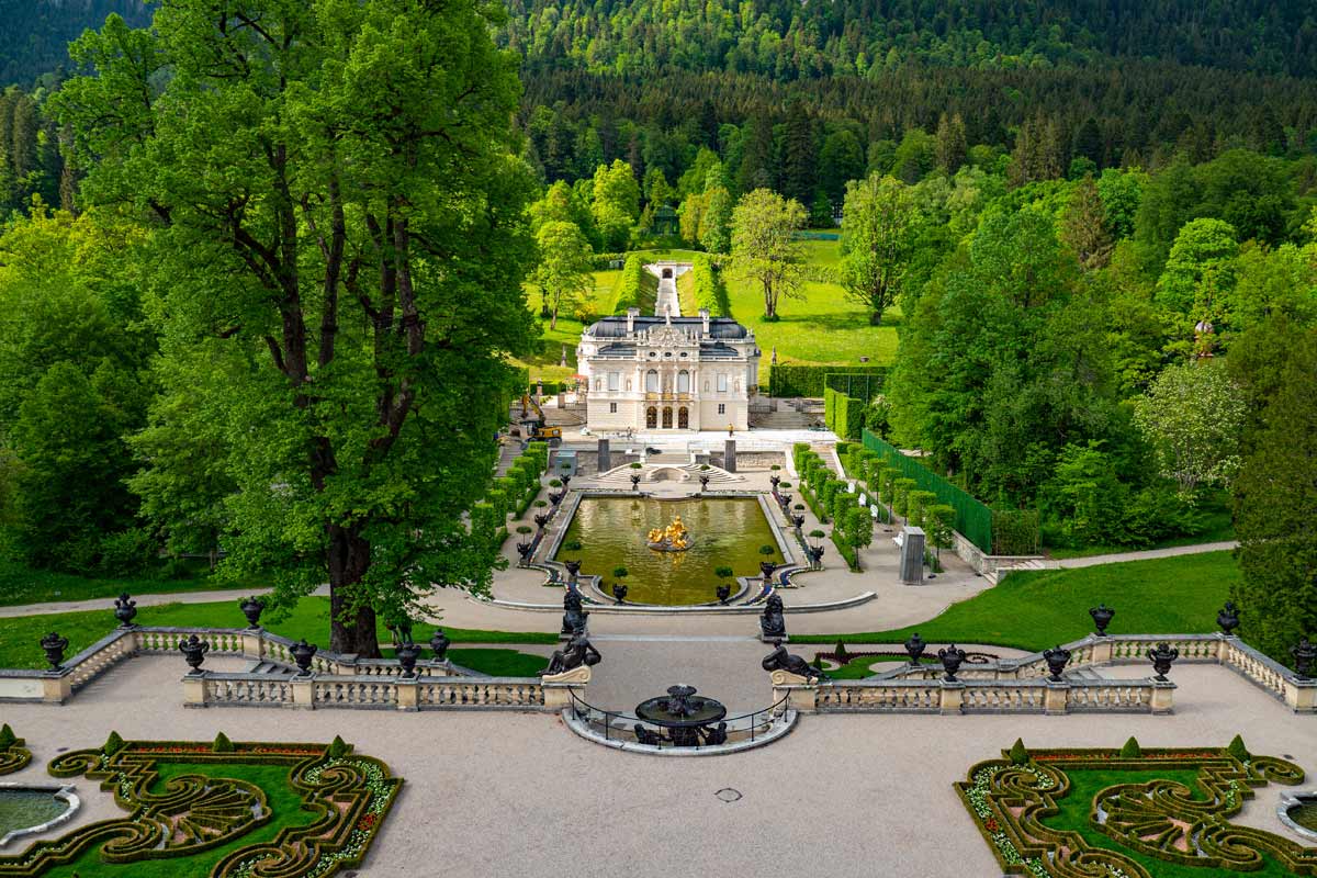 giardini del castello di Linderhof