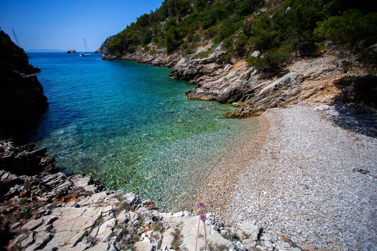 spiaggia sull'isola di Solta