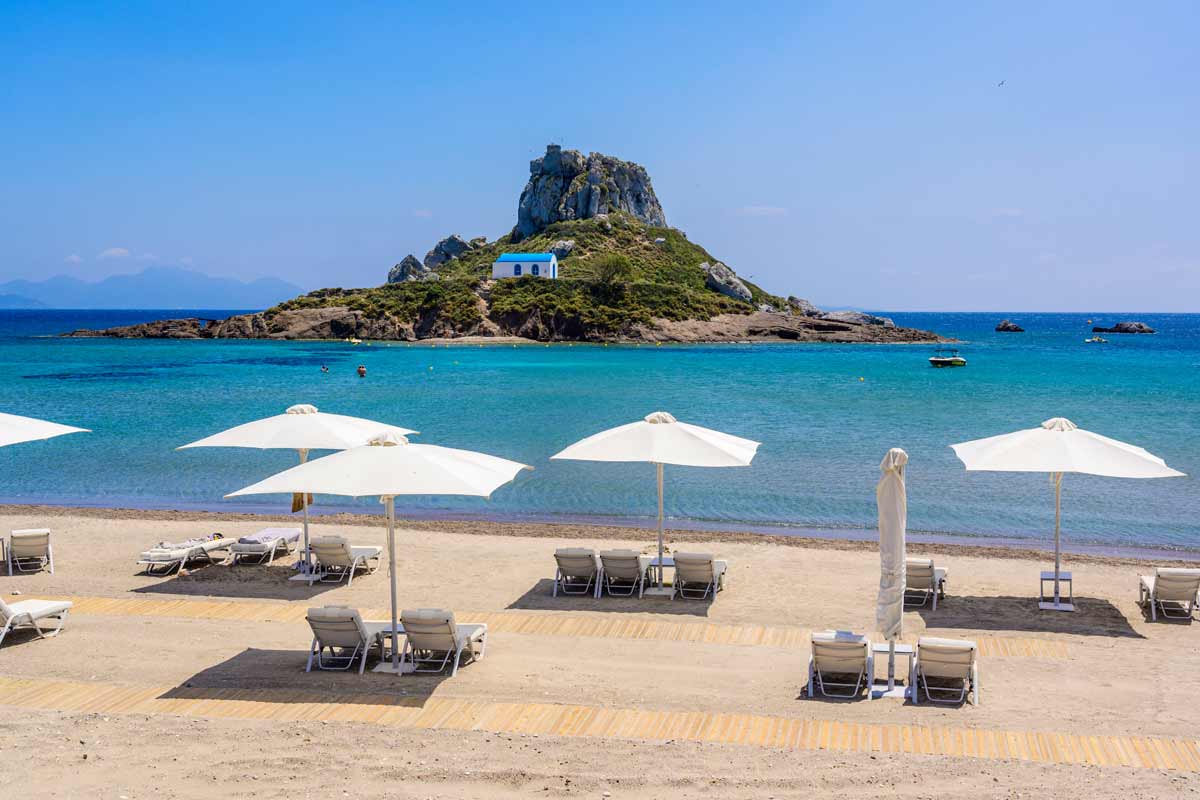 spiaggia sull'isola di Kos