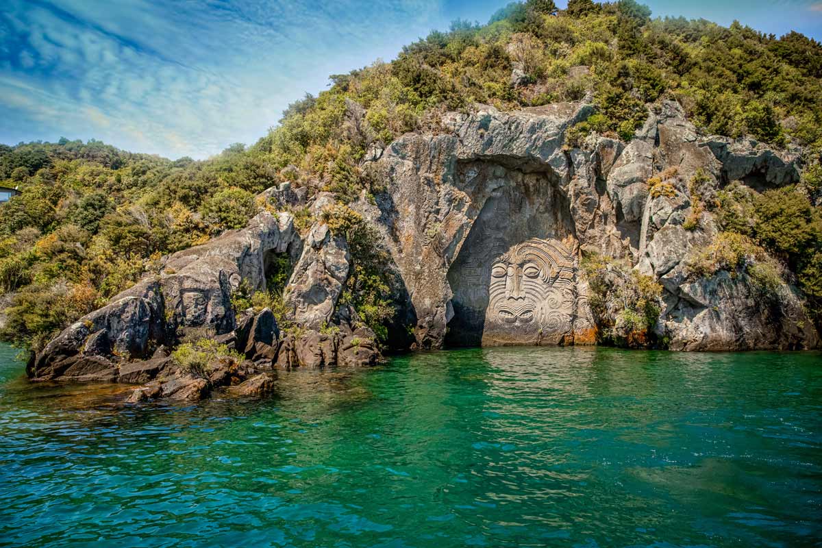 lago Taupo in Nuova Zelanda