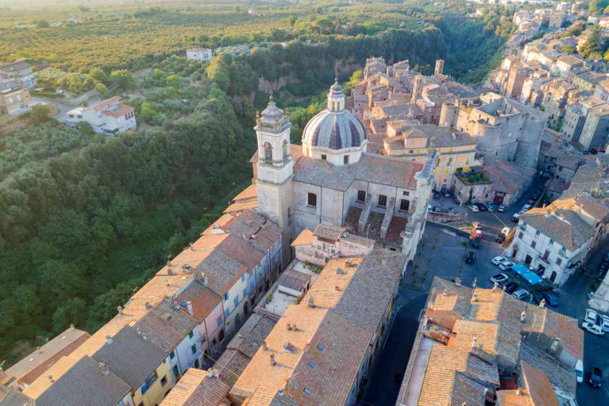 vista aerea di Ronciglione nel Lazio