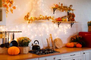 decorazione cucina in autunno