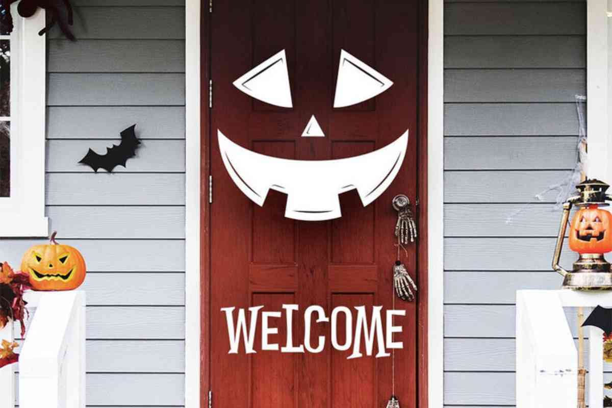 decorazione Halloween per porta d'ingresso