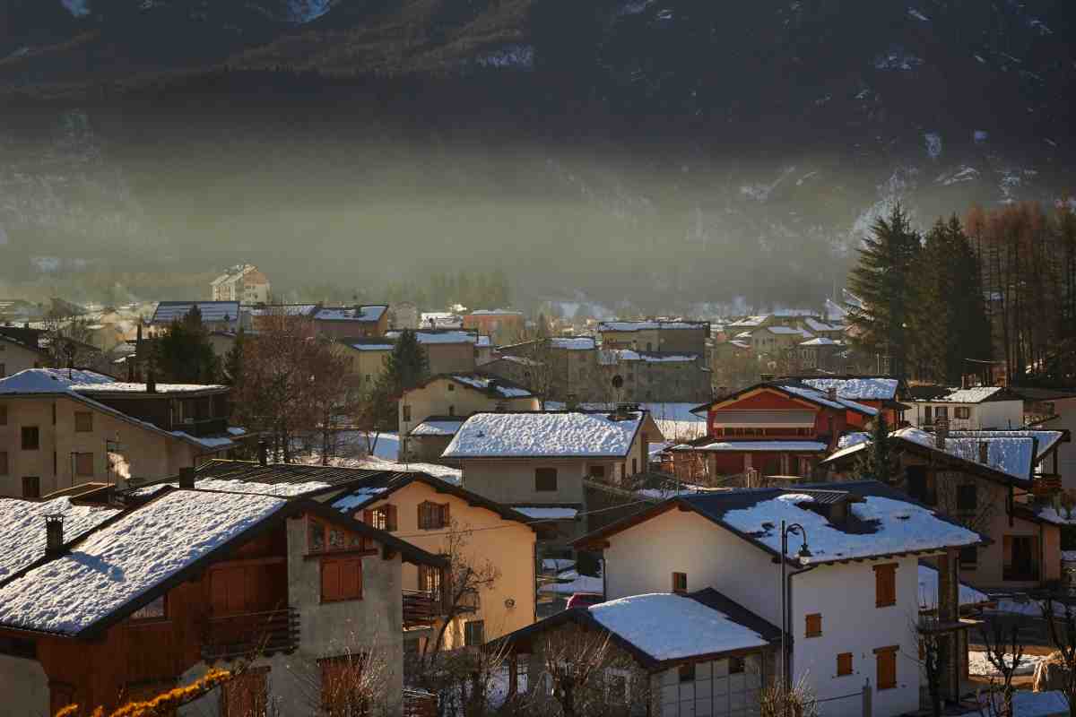 borgo di Entracque in inverno